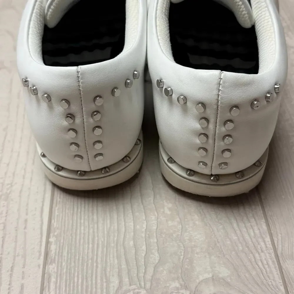 G/FORE Women’s Gallivanter Golf Shoes Size 8 White Studded Leather Spikeless